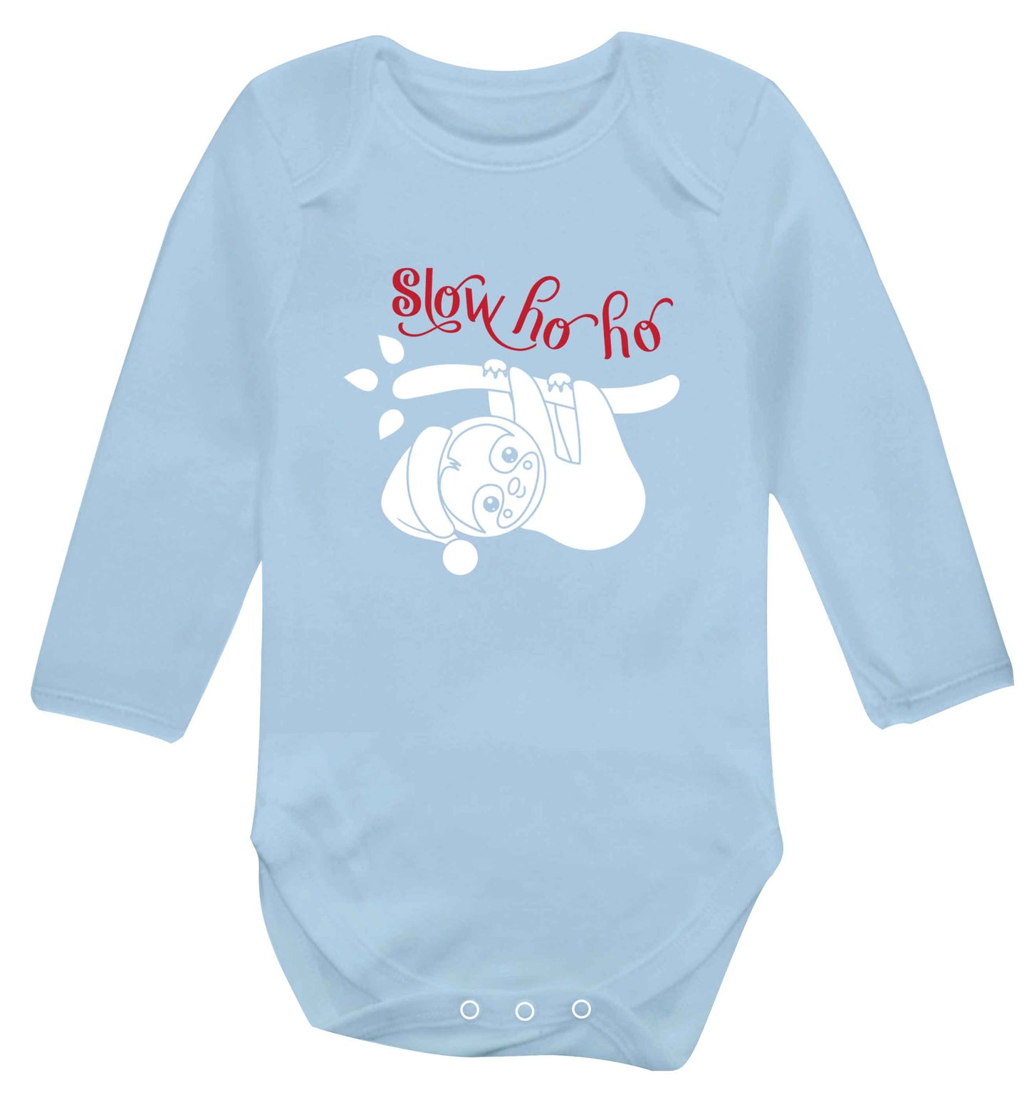 Slow Ho Ho baby vest long sleeved pale blue 6-12 months
