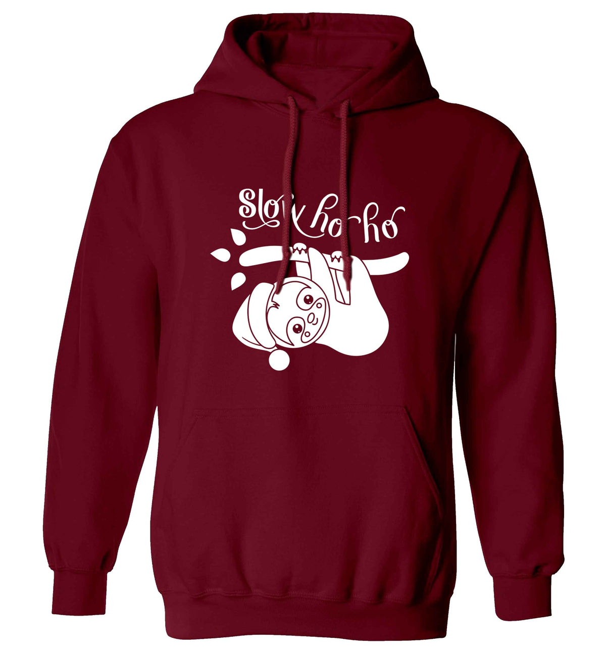 Slow Ho Ho adults unisex maroon hoodie 2XL
