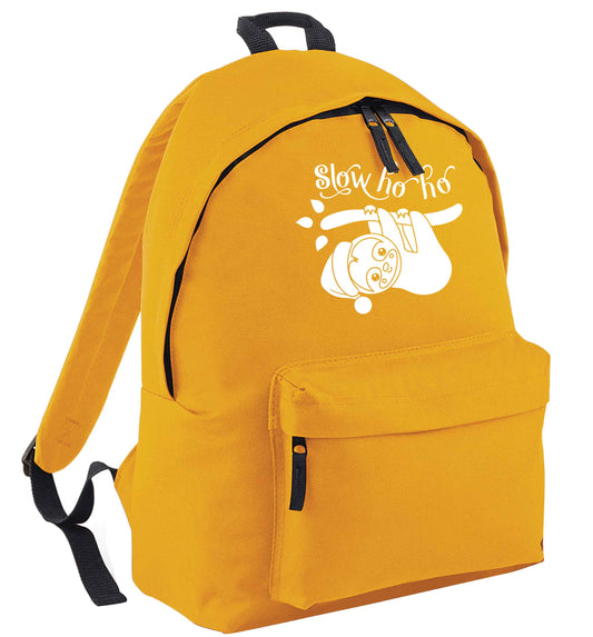 Slow Ho Ho mustard adults backpack