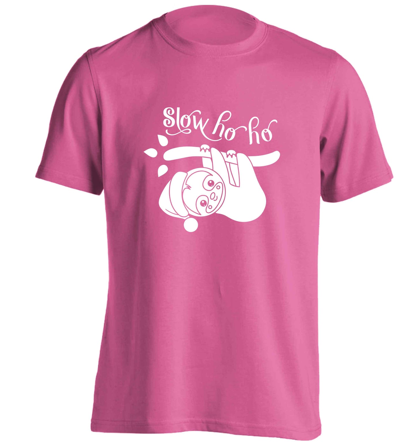 Slow Ho Ho adults unisex pink Tshirt 2XL