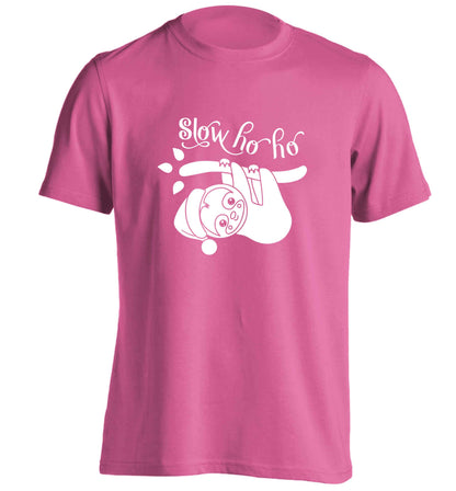 Slow Ho Ho adults unisex pink Tshirt 2XL