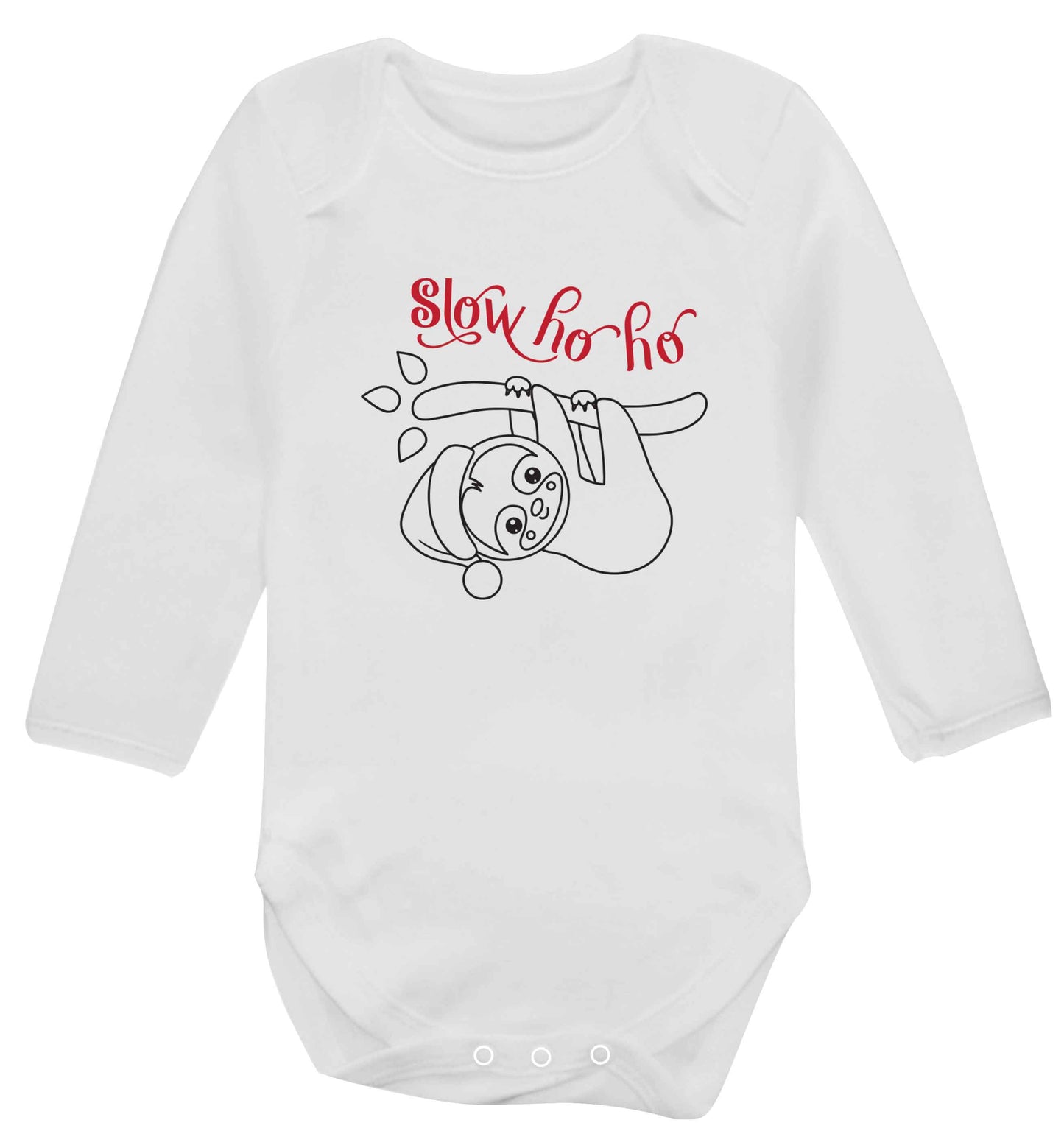 Slow Ho Ho baby vest long sleeved white 6-12 months