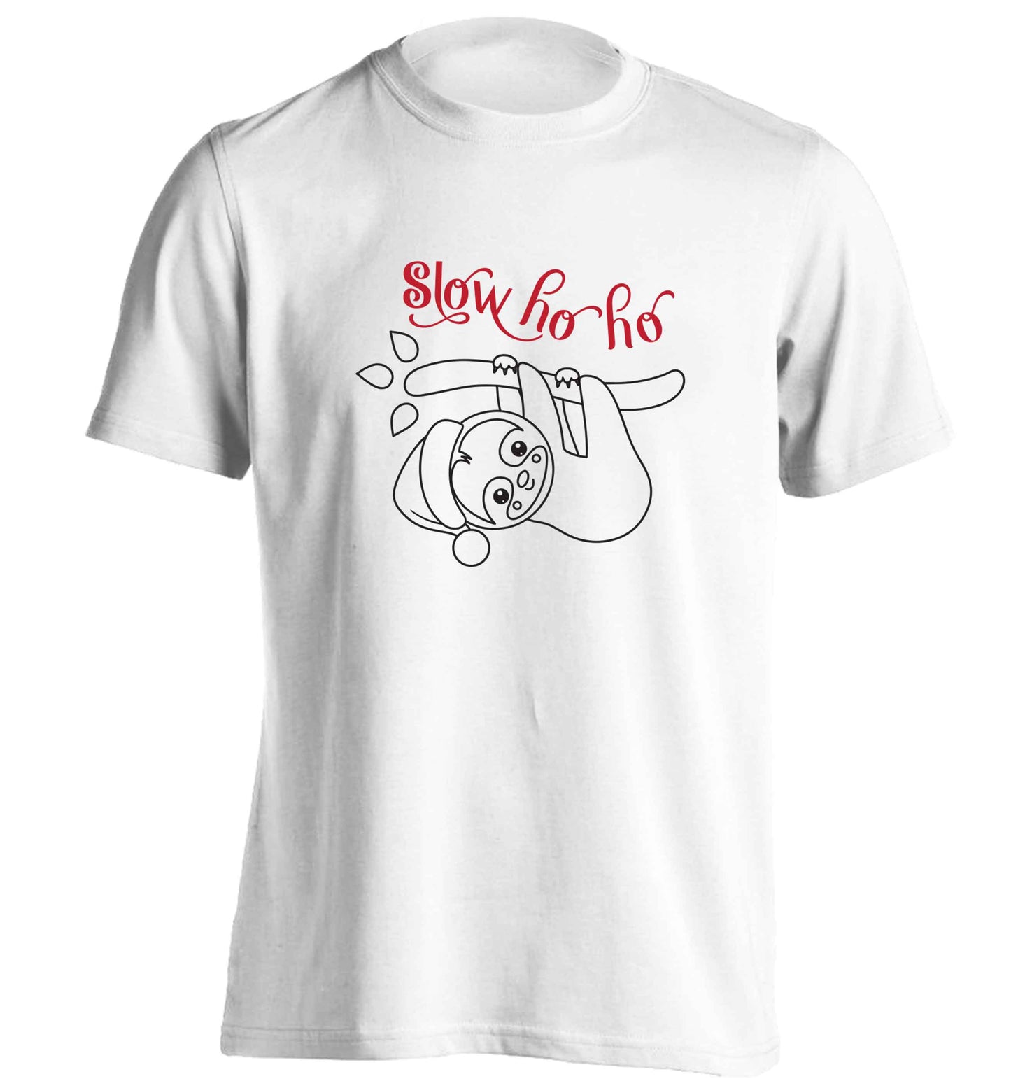 Slow Ho Ho adults unisex white Tshirt 2XL