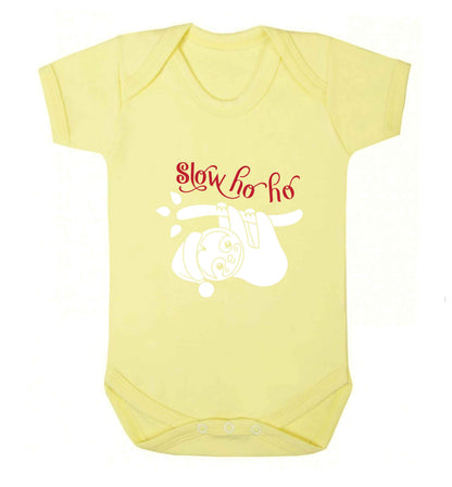 Slow Ho Ho baby vest pale yellow 18-24 months
