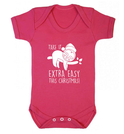 Slow Ho Ho baby vest dark pink 18-24 months