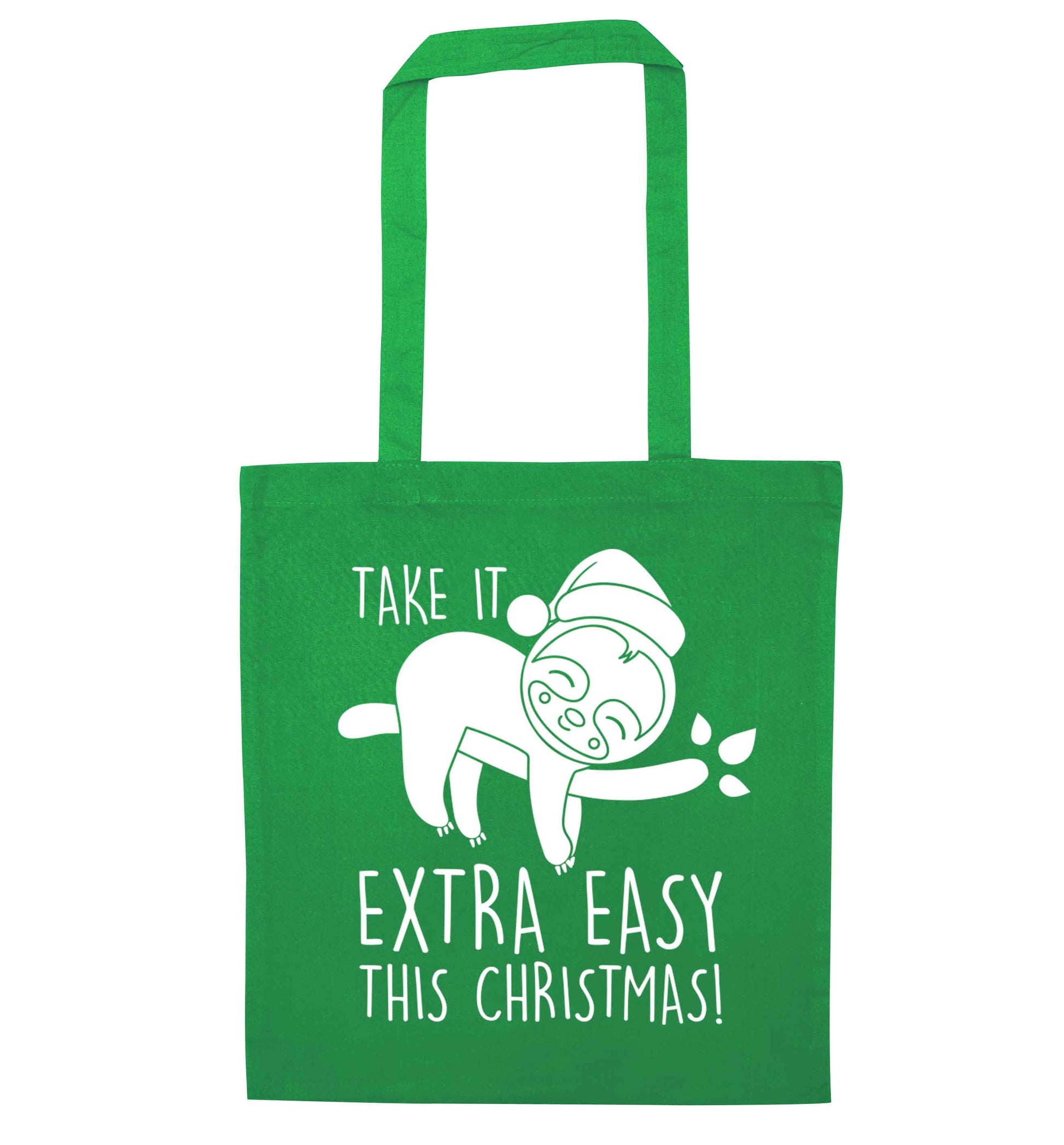 Slow Ho Ho green tote bag