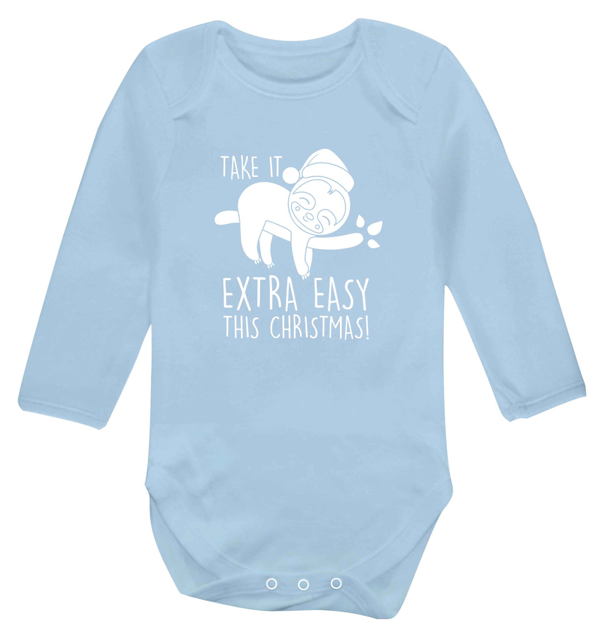 Slow Ho Ho baby vest long sleeved pale blue 6-12 months