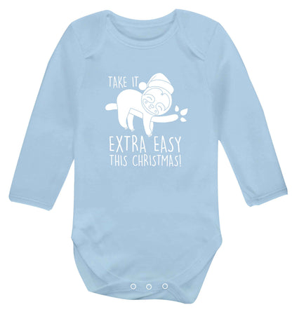 Slow Ho Ho baby vest long sleeved pale blue 6-12 months