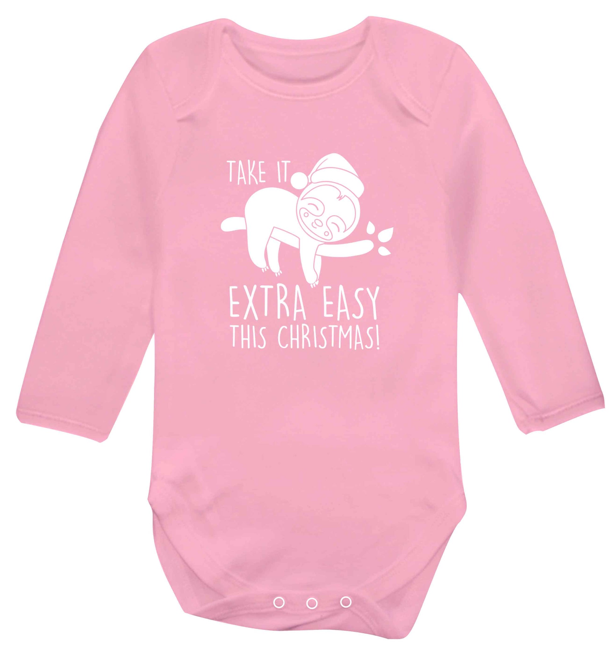Slow Ho Ho baby vest long sleeved pale pink 6-12 months