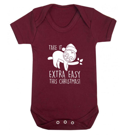 Slow Ho Ho baby vest maroon 18-24 months