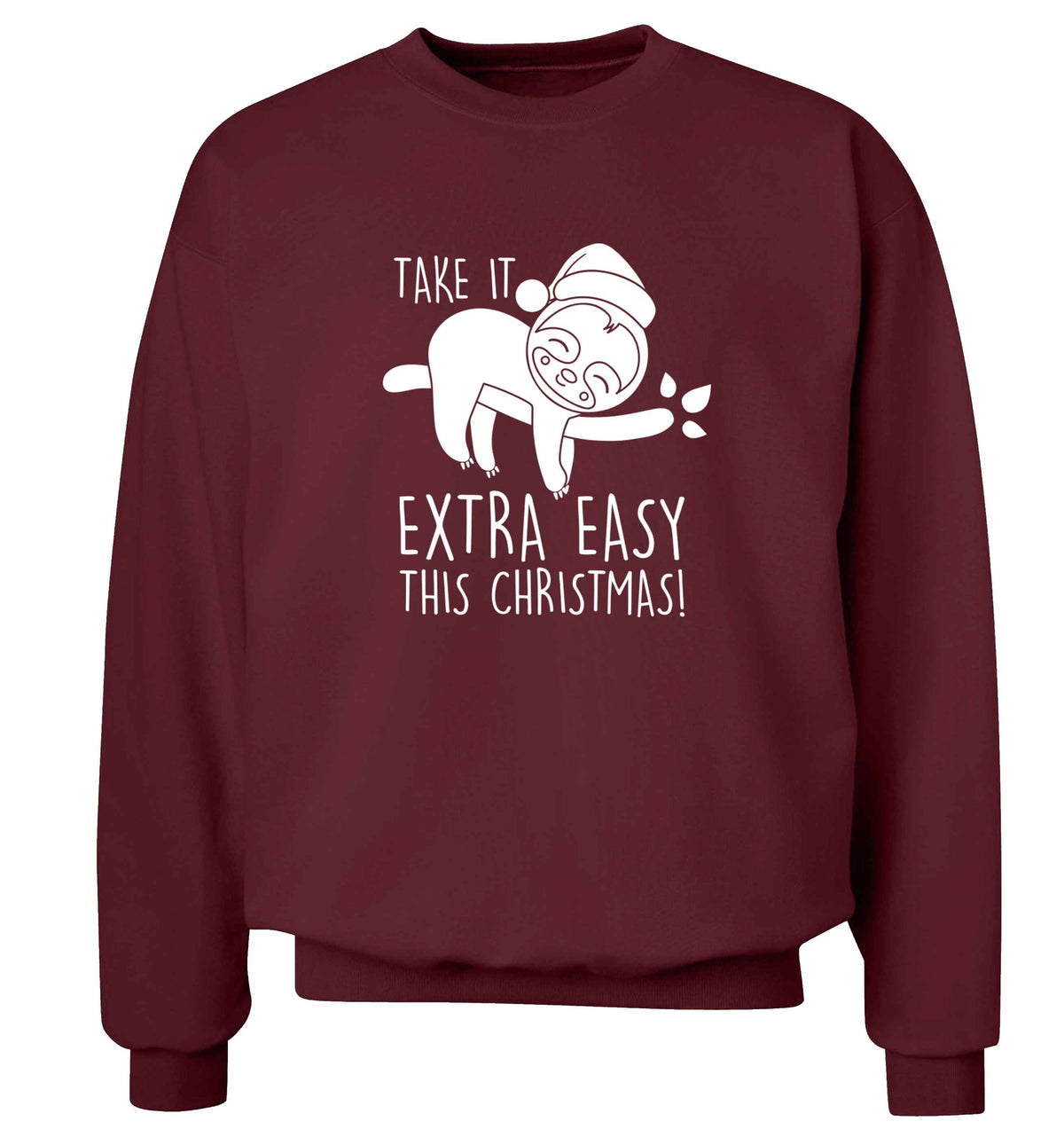 Slow Ho Ho adult's unisex maroon sweater 2XL
