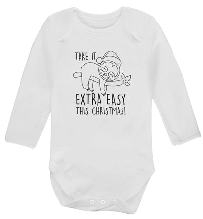 Slow Ho Ho baby vest long sleeved white 6-12 months