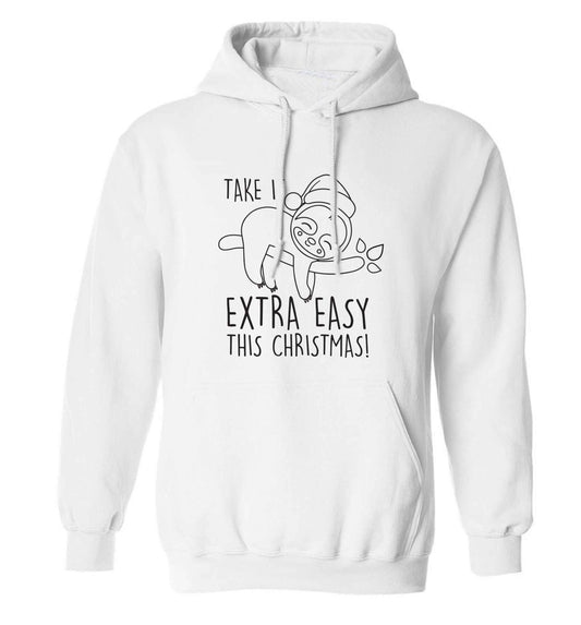 Slow Ho Ho adults unisex white hoodie 2XL