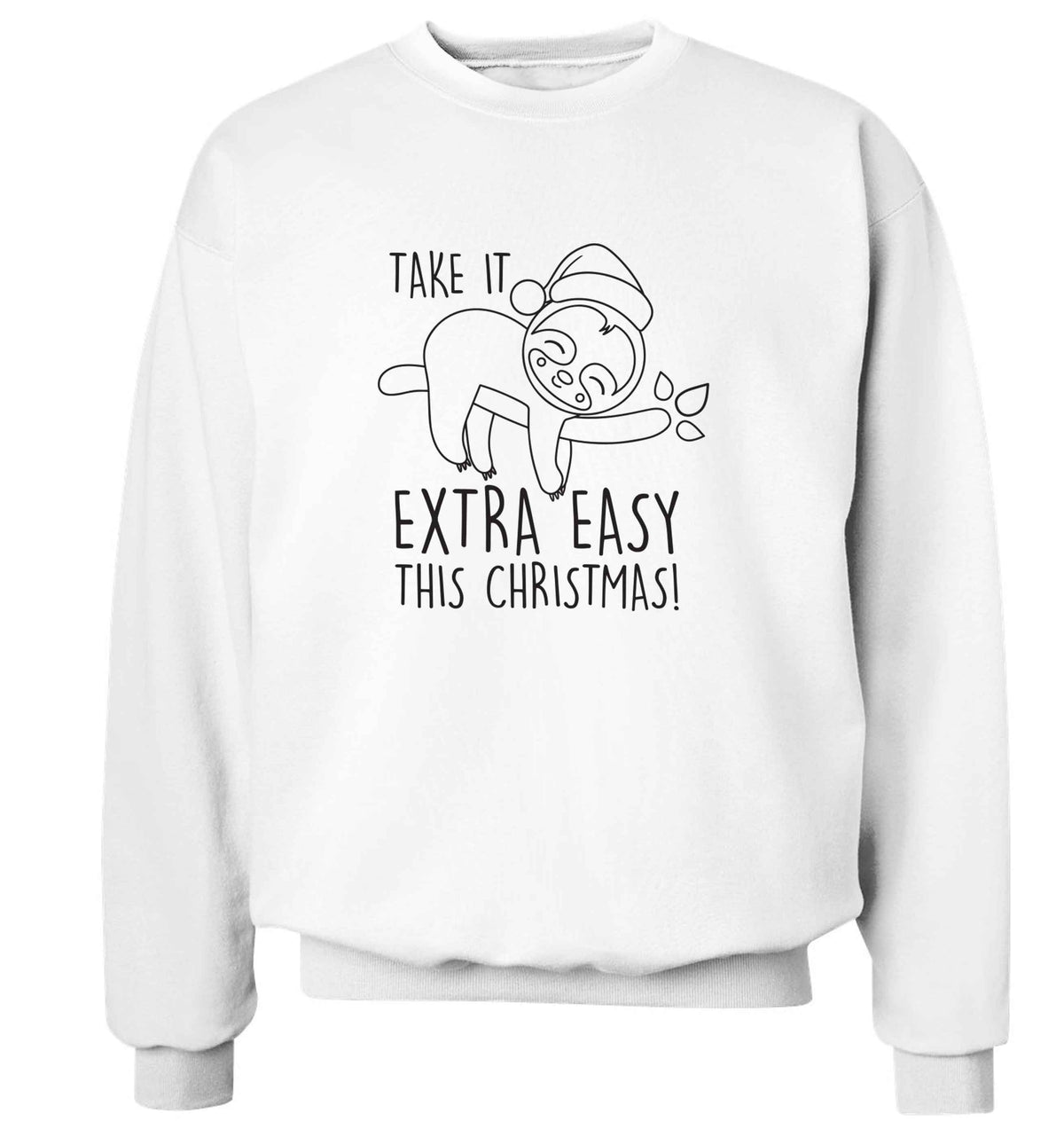 Slow Ho Ho adult's unisex white sweater 2XL