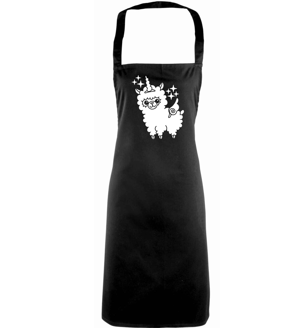 Llamacorn llama unicorn adults black apron