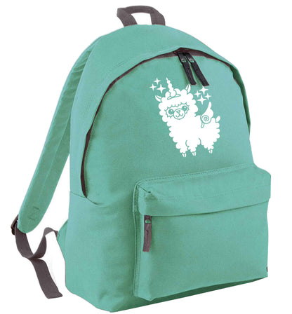 Llamacorn llama unicorn mint adults backpack