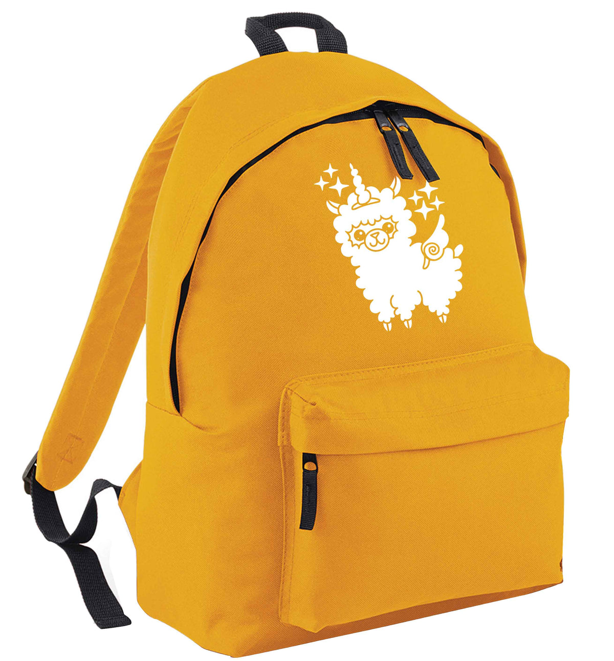 Llamacorn llama unicorn mustard adults backpack
