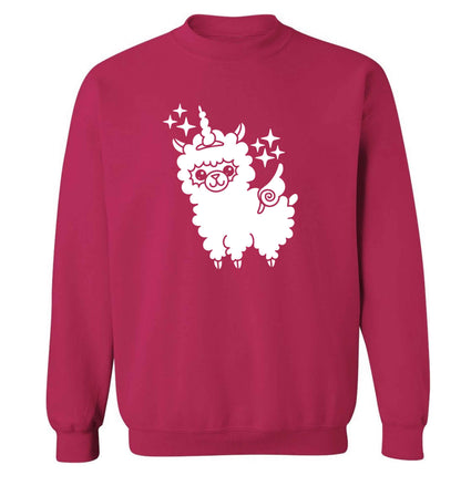 Llamacorn llama unicorn adult's unisex pink sweater 2XL