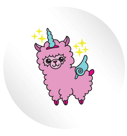 Llamacorn llama unicorn 24 @ 45mm matt circle stickers