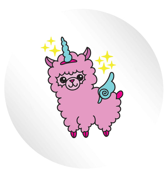 Llamacorn llama unicorn 24 @ 45mm matt circle stickers