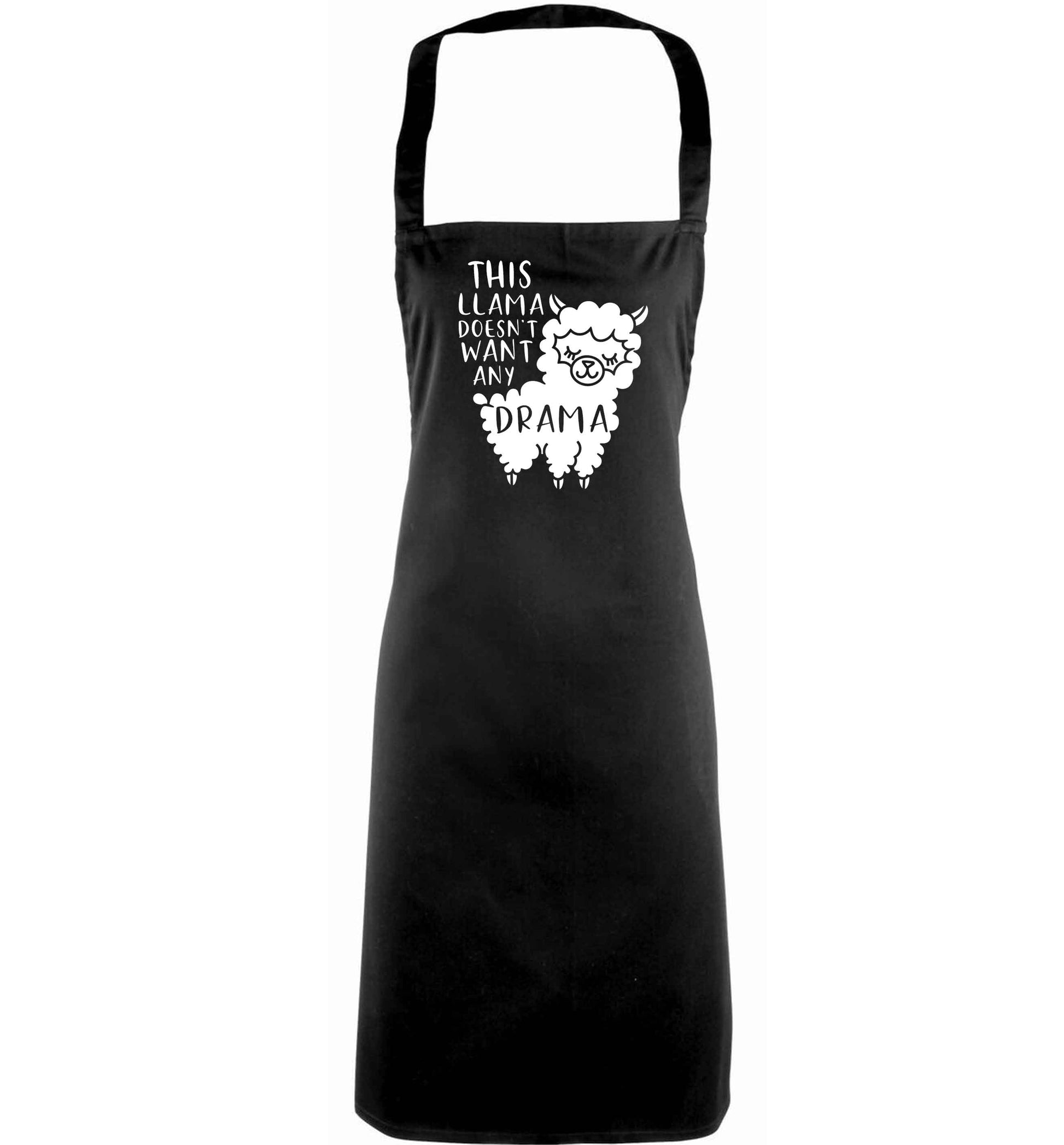 This Llama doesn't want any drama adults black apron