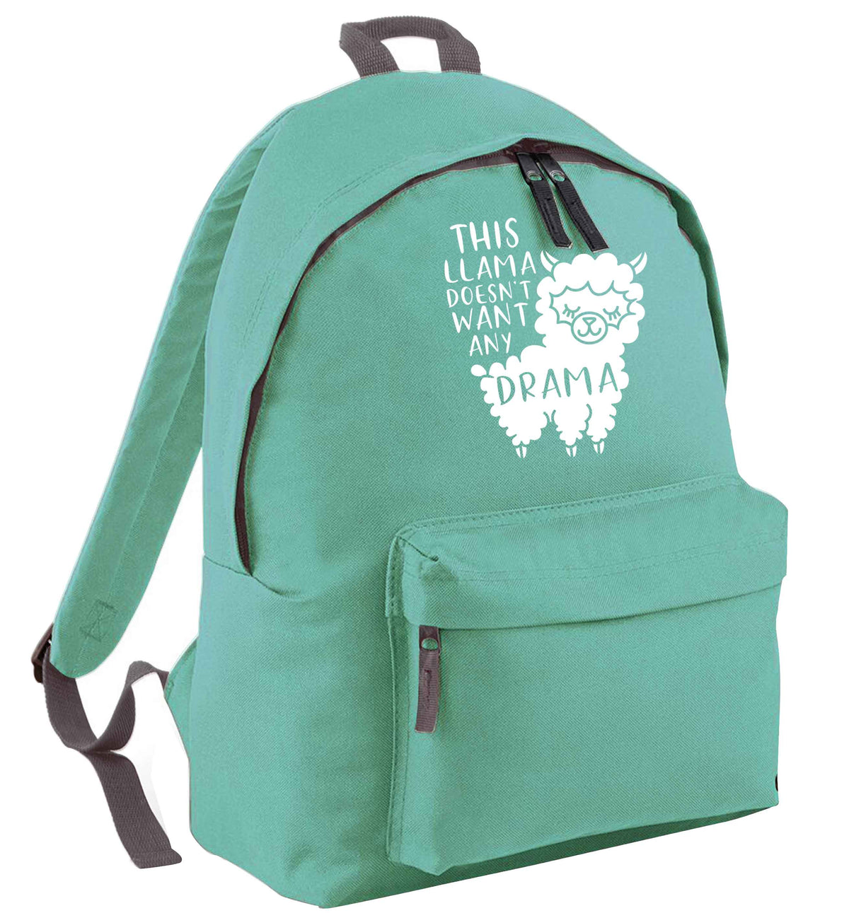 This Llama doesn't want any drama mint adults backpack