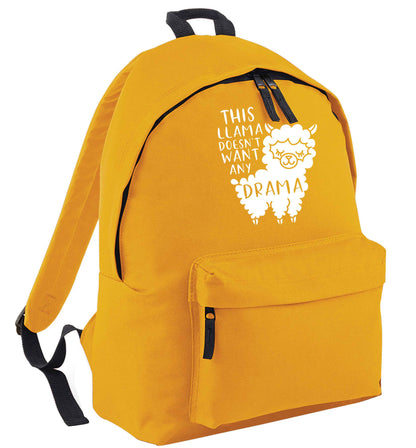 This Llama doesn't want any drama mustard adults backpack
