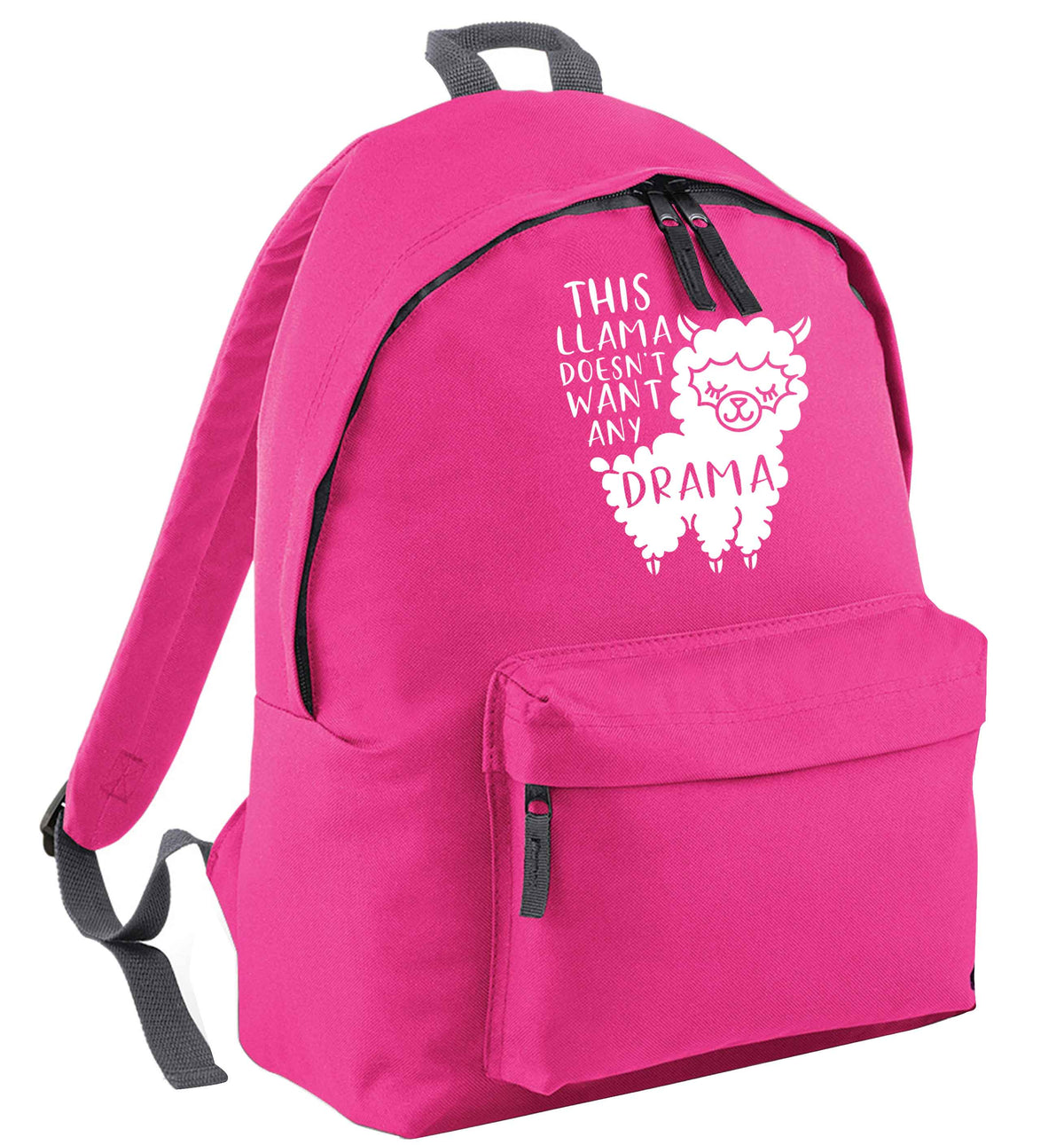 This Llama doesn't want any drama pink adults backpack