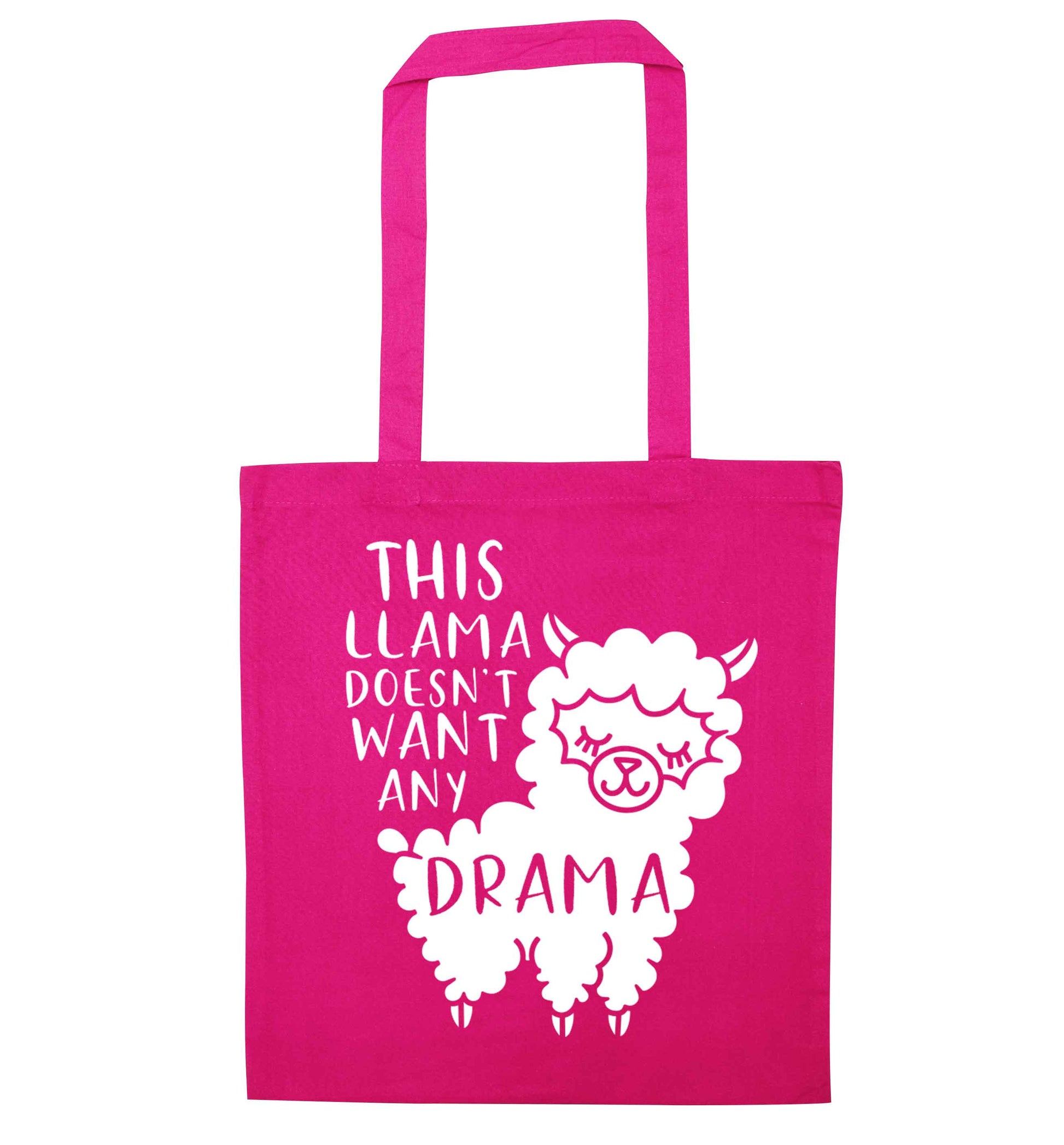 This Llama doesn't want any drama pink tote bag