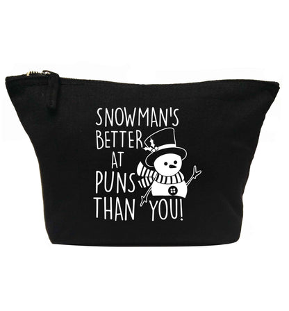 Snowman's better at puns than you | Makeup / wash bag
