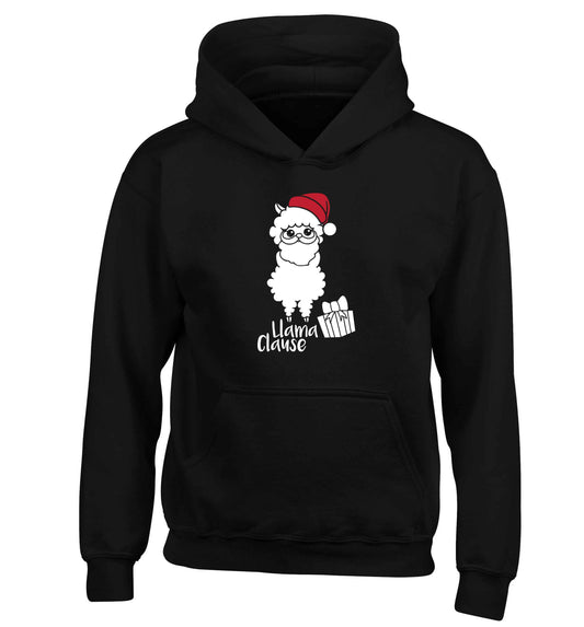 Llama Clause children's black hoodie 12-13 Years