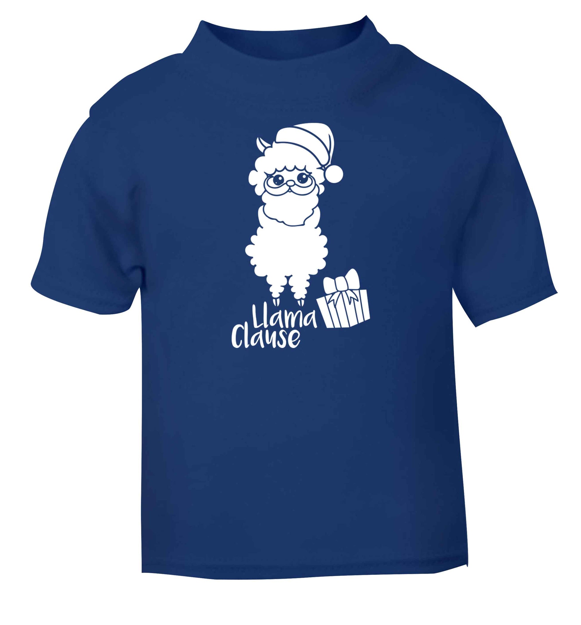 Llama Clause blue baby toddler Tshirt 2 Years