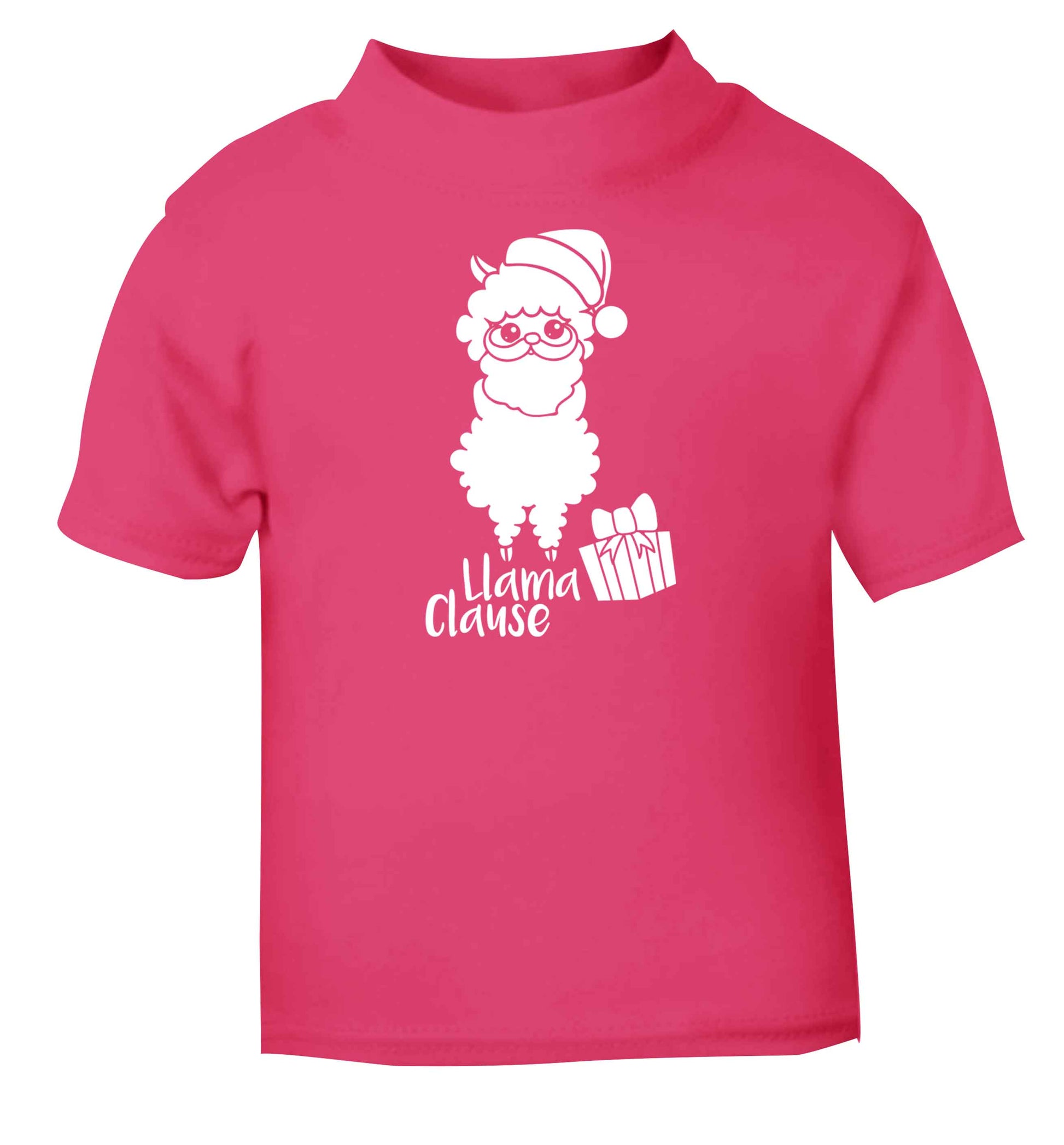 Llama Clause pink baby toddler Tshirt 2 Years