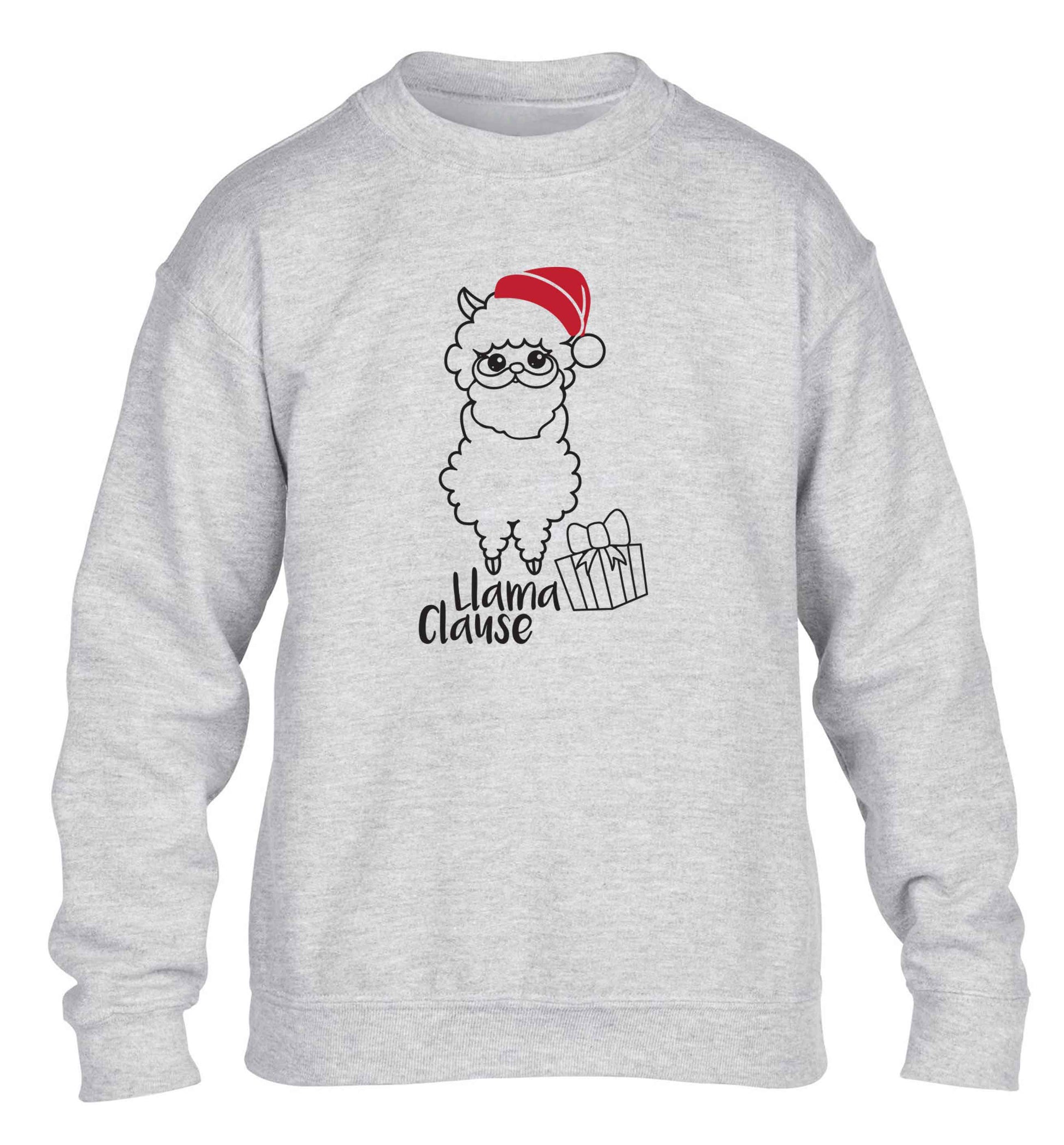 Llama Clause children's grey sweater 12-13 Years