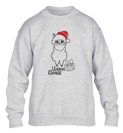 Llama Clause children's grey sweater 12-13 Years