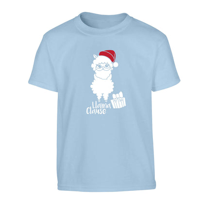 Llama Clause Children's light blue Tshirt 12-13 Years