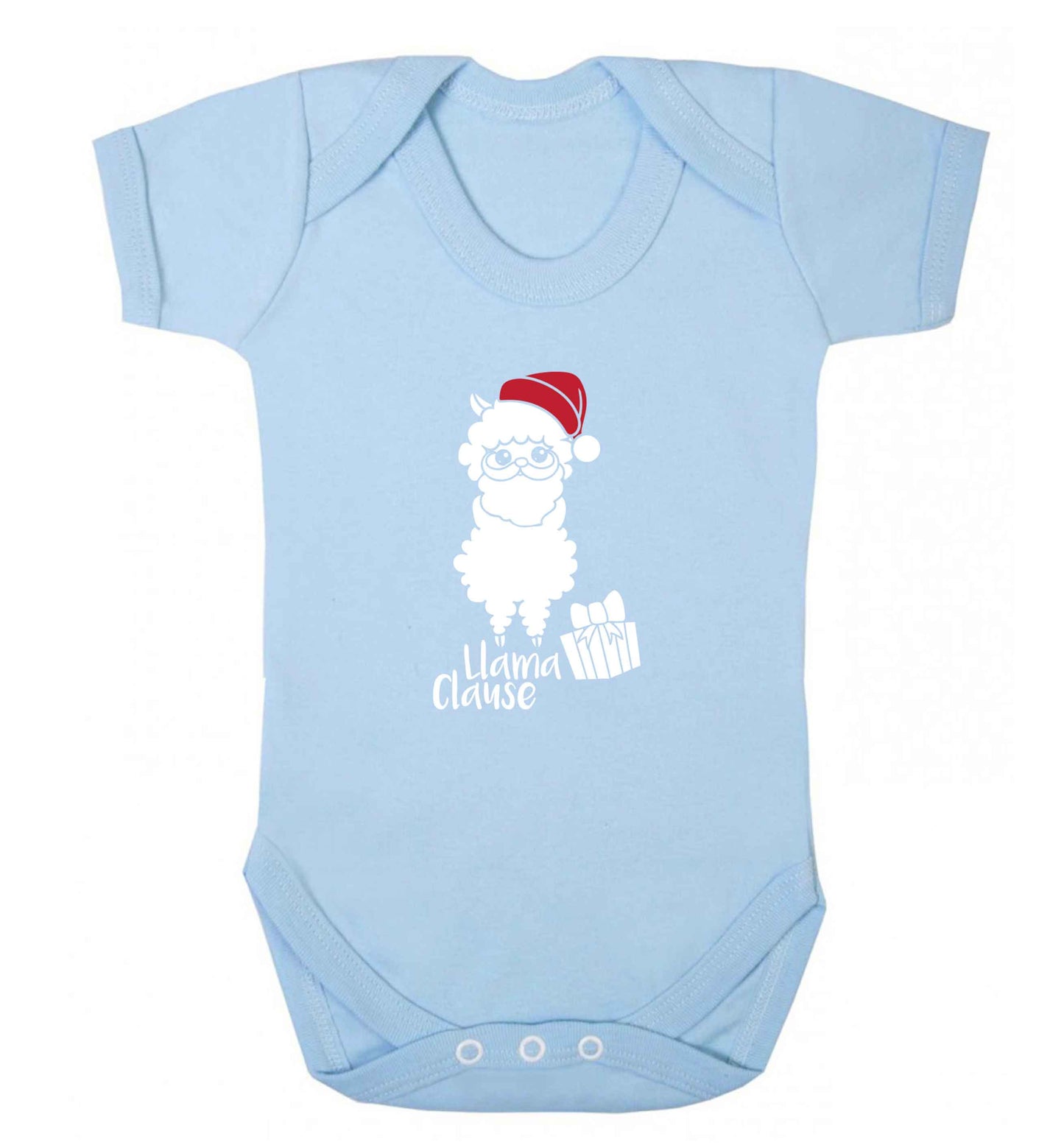 Llama Clause baby vest pale blue 18-24 months