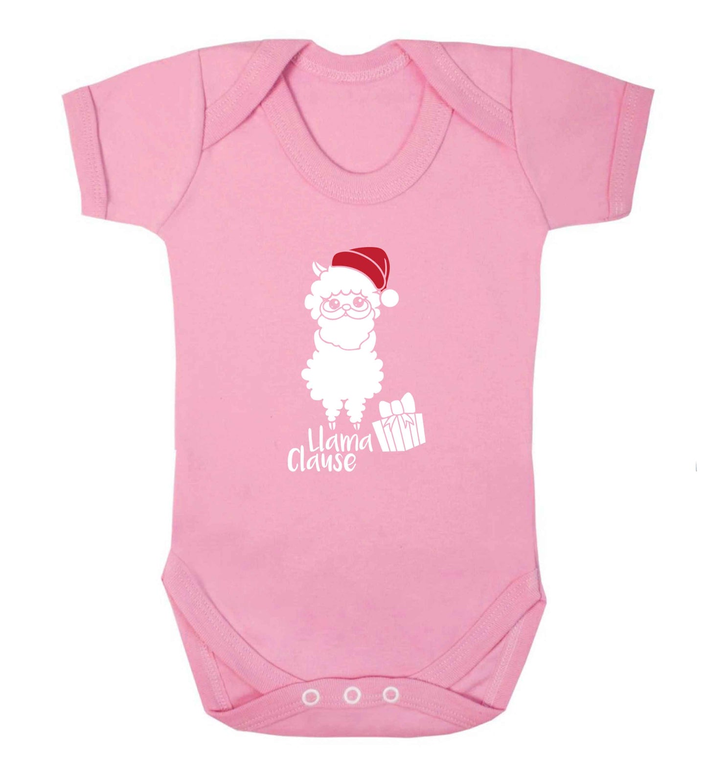 Llama Clause baby vest pale pink 18-24 months