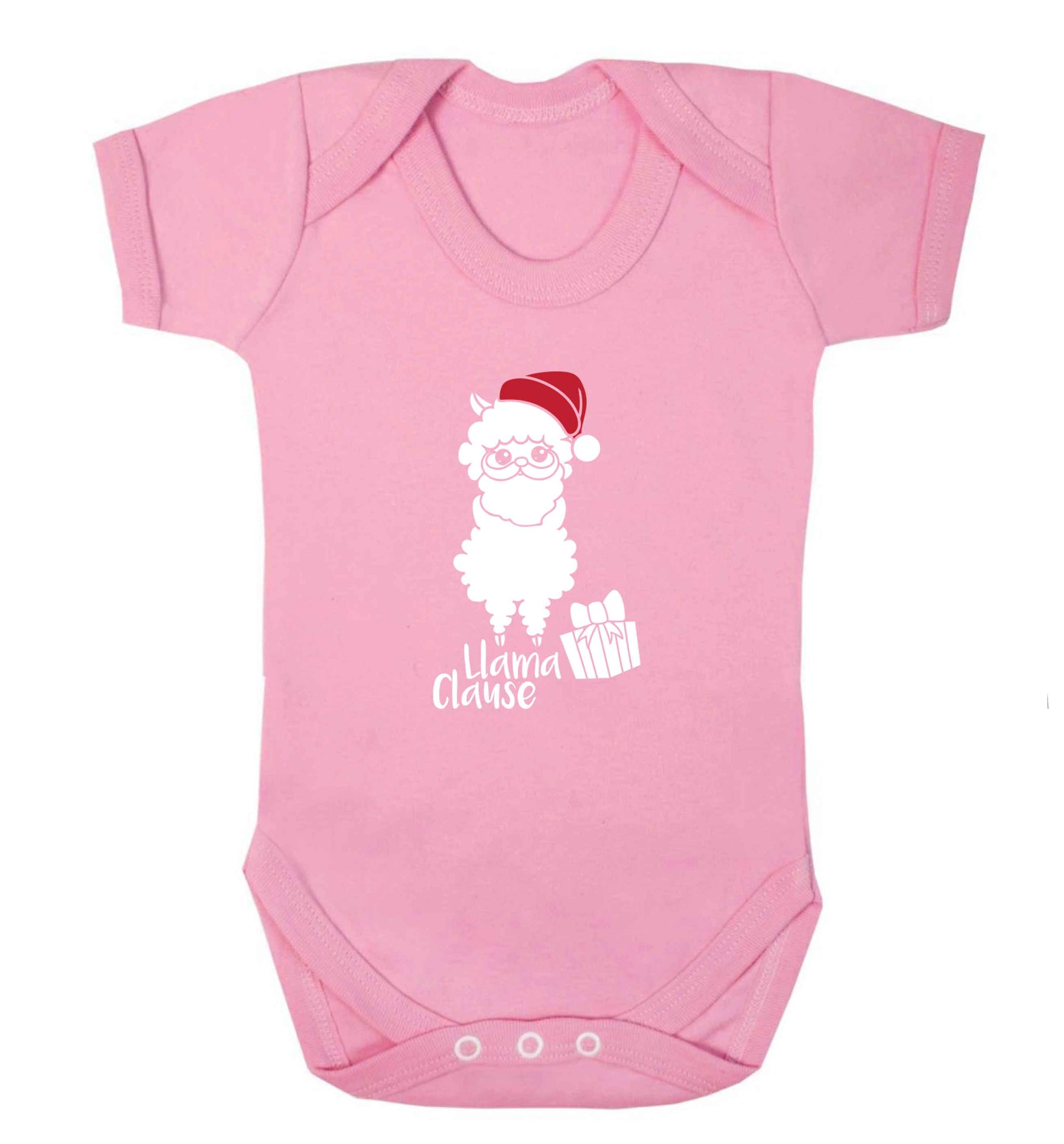 Llama Clause baby vest pale pink 18-24 months
