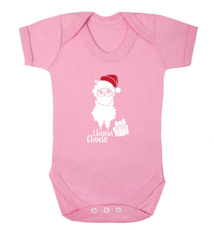 Llama Clause baby vest pale pink 18-24 months