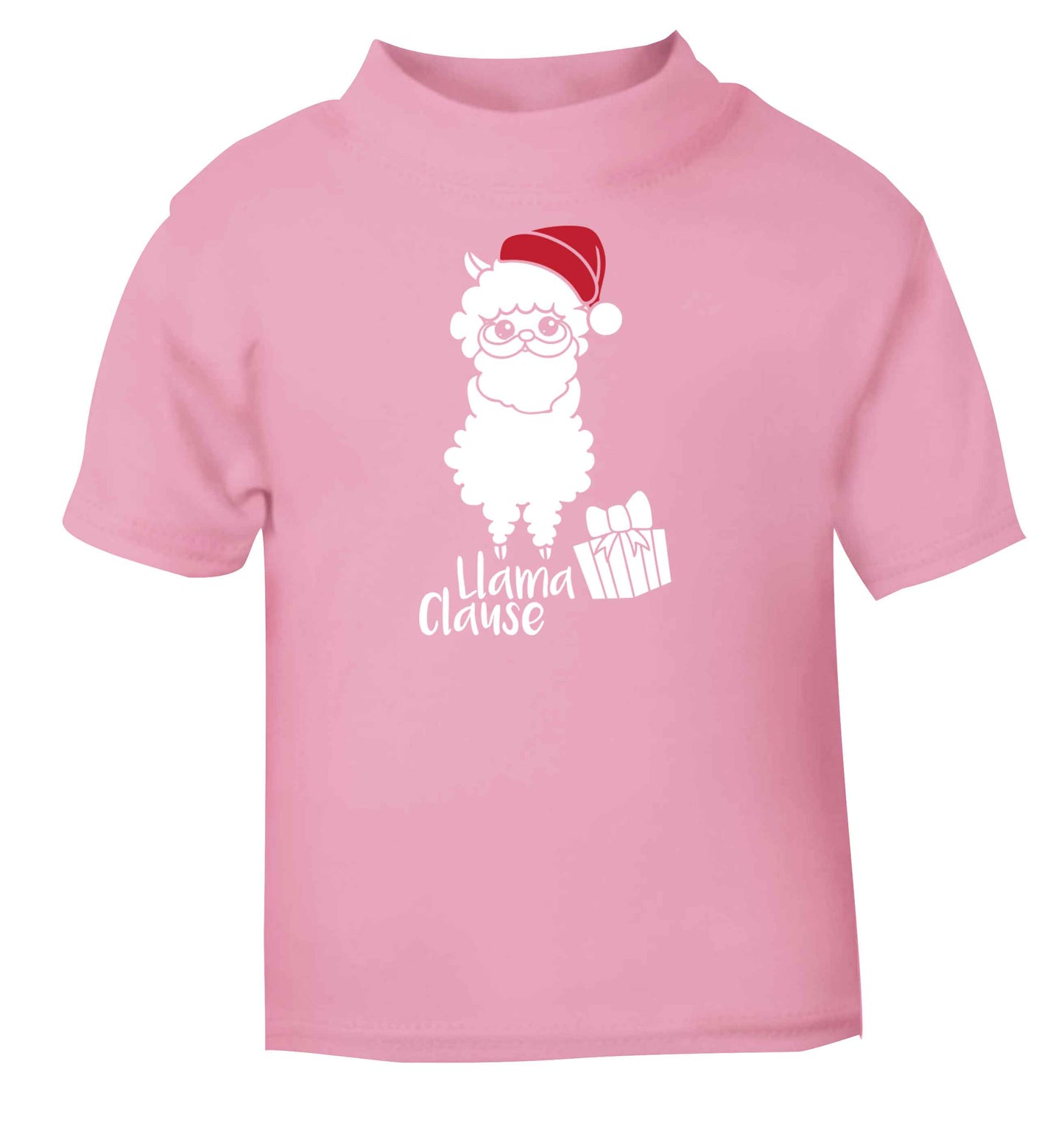 Llama Clause light pink baby toddler Tshirt 2 Years