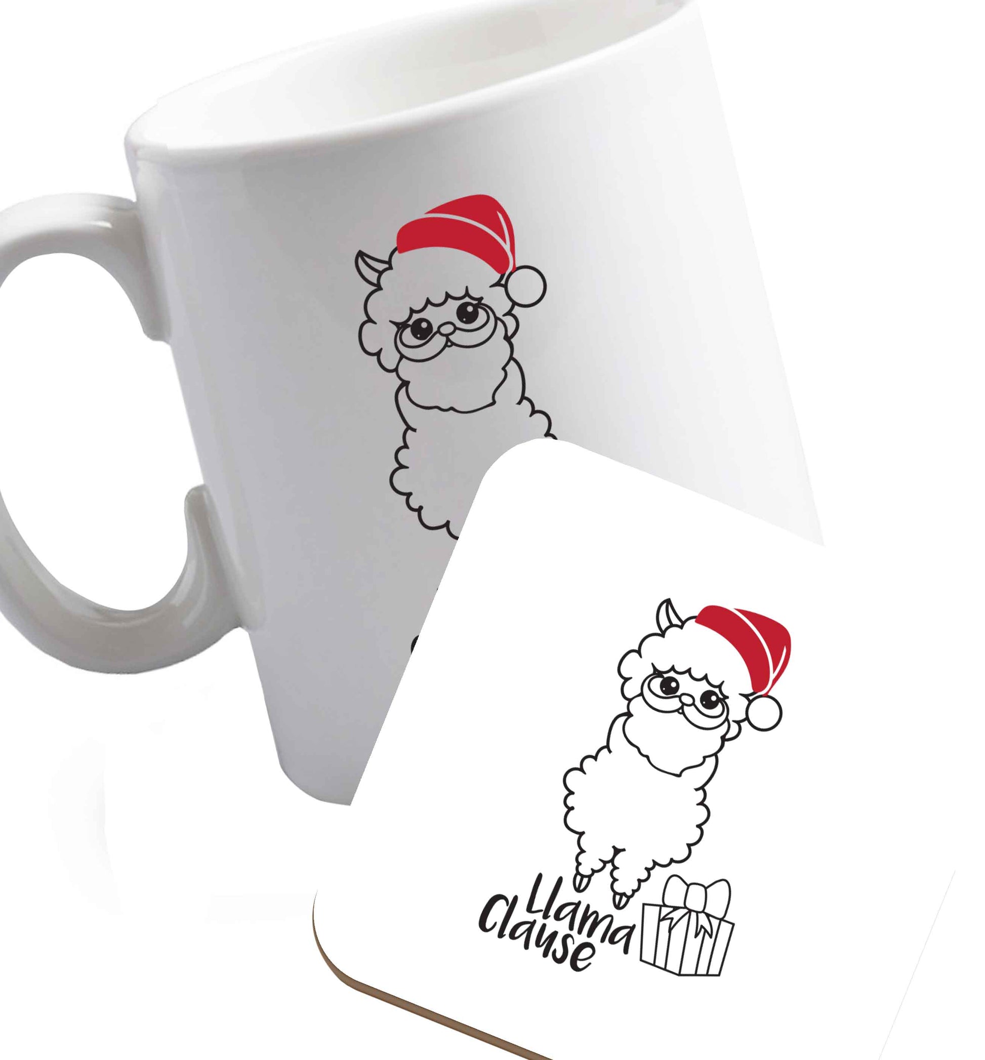 10 oz Favourite Type Pan Pancake ceramic mug and coaster set right handed
