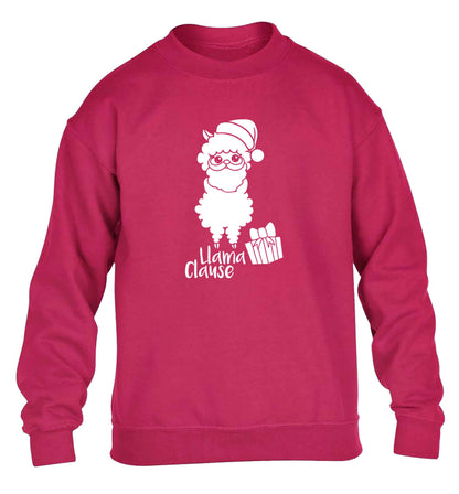Llama Clause children's pink sweater 12-13 Years