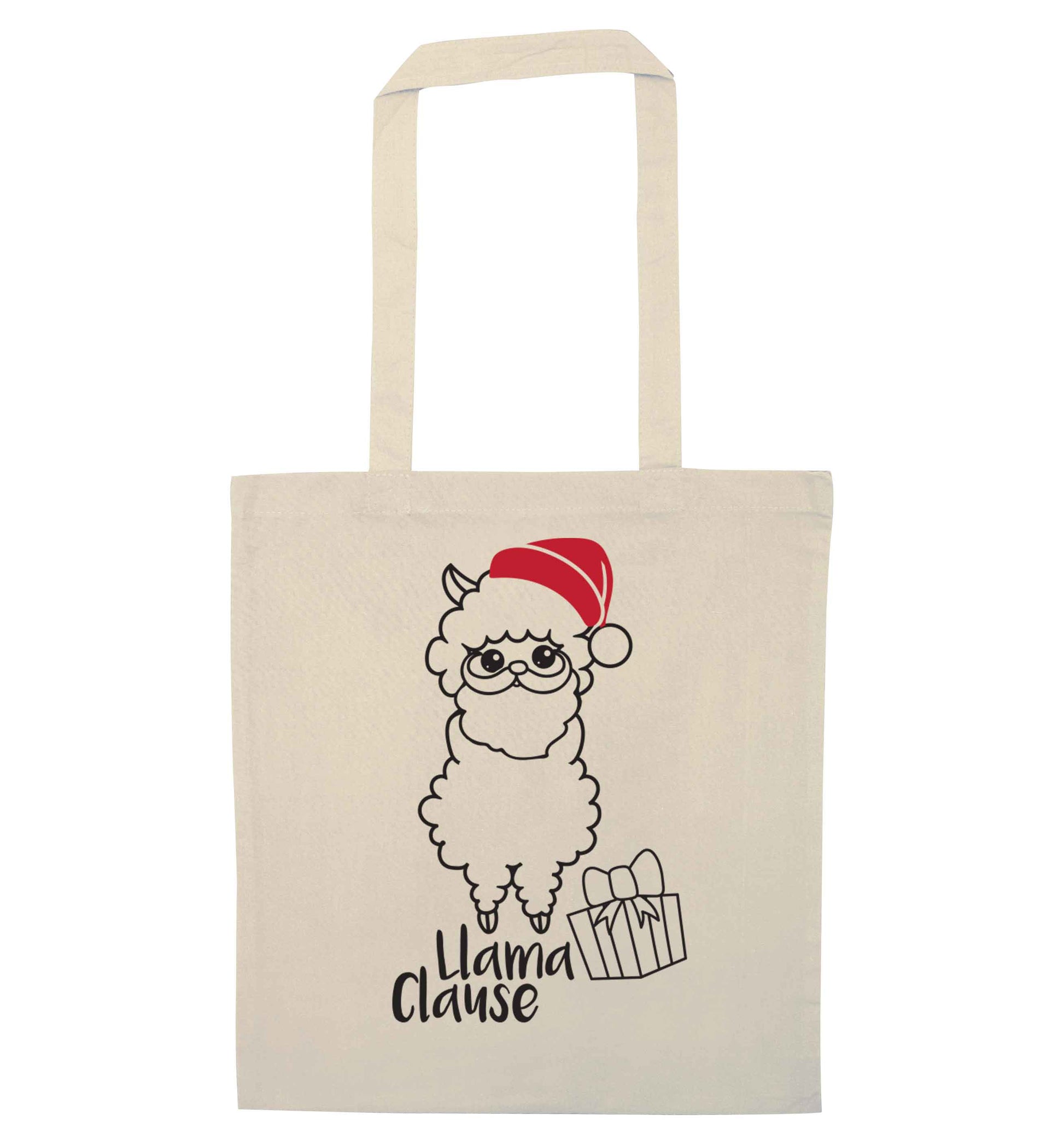 Llama Clause natural tote bag