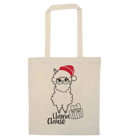 Llama Clause natural tote bag