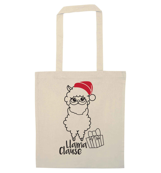 Llama Clause natural tote bag