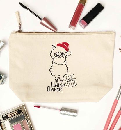 Llama Clause natural makeup bag