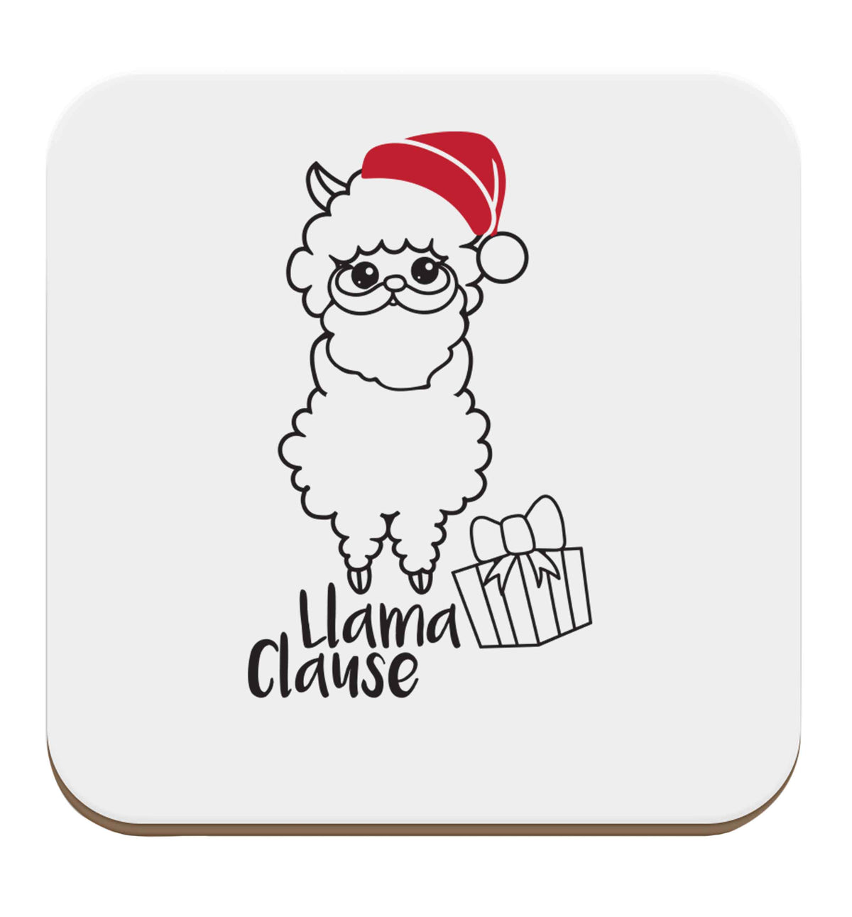Llama Clause set of four coasters