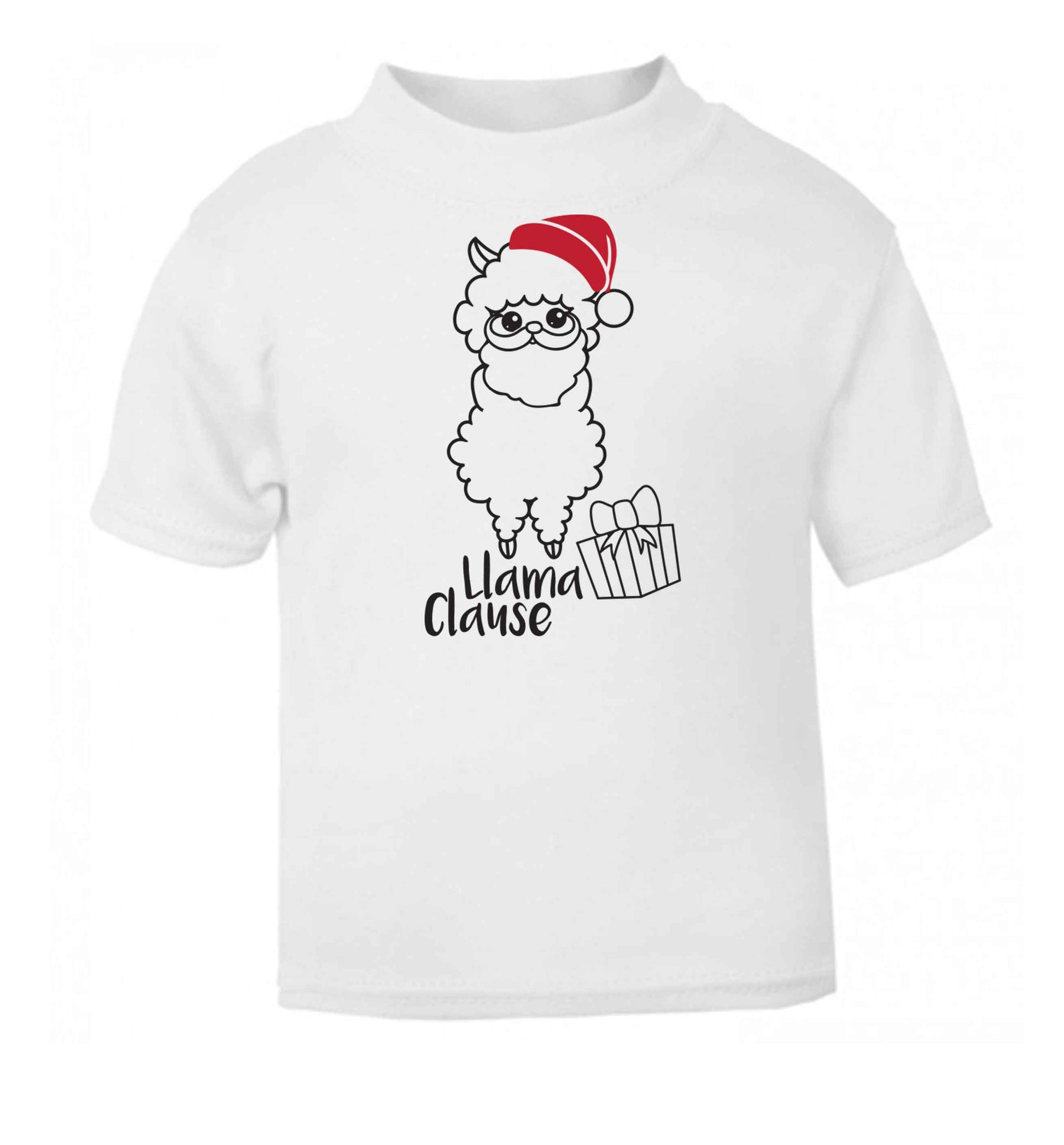 Llama Clause white baby toddler Tshirt 2 Years