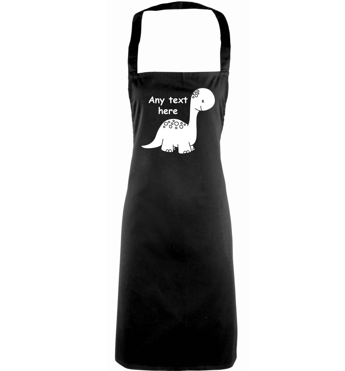Dinosaur any text adults black apron